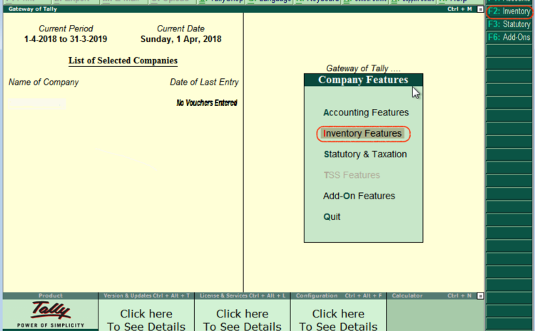  Tally.ERP 9 – Inventory